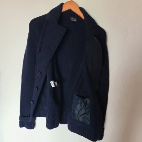 Fendi Blue Mens Coat Jacket Wool Blend XL - Picture 15 of 15
